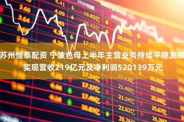 苏州恒泰配资 宁波色母上半年主营业务持续平稳发展 实现营收219亿元及净利润520139万元